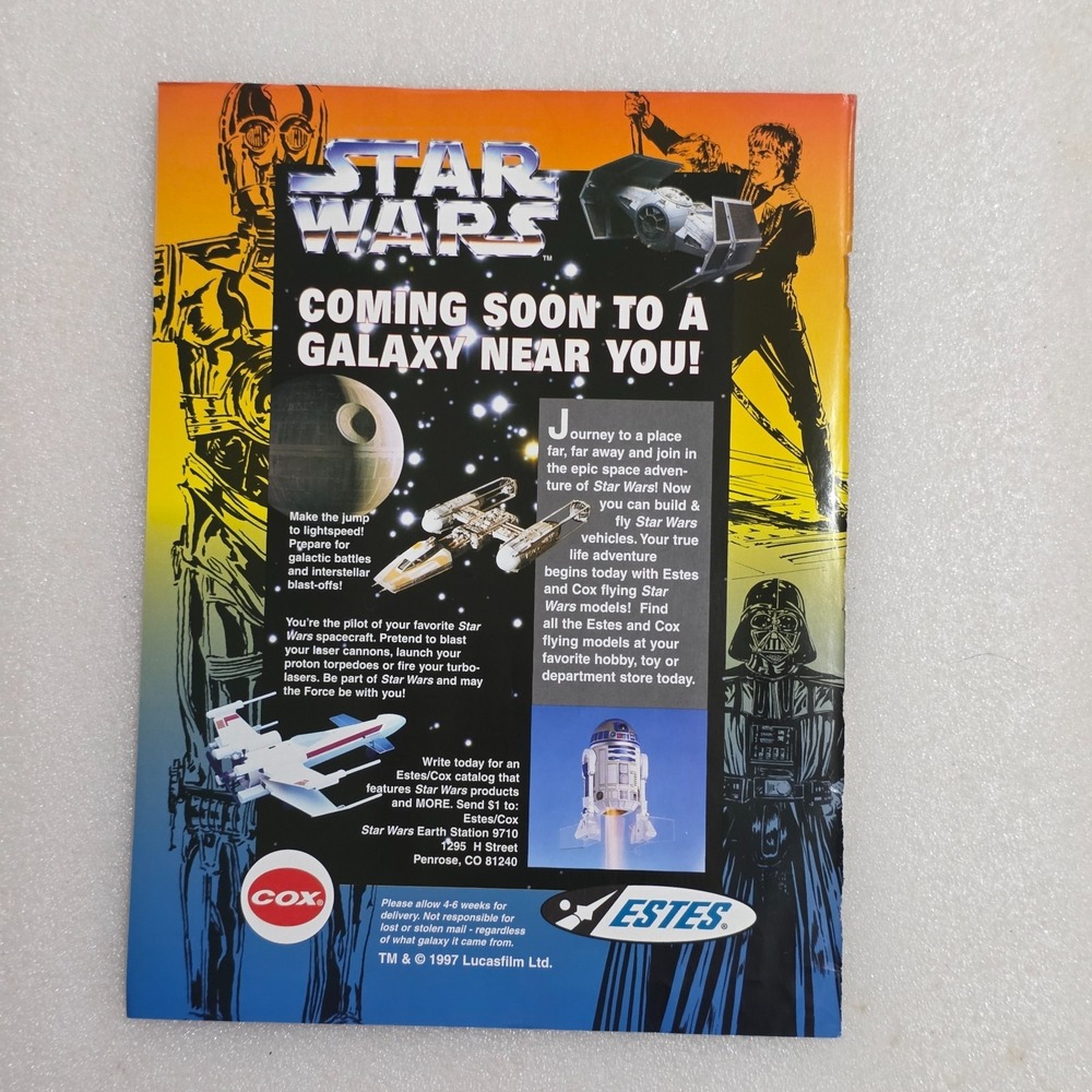 Vintage Print Ad Star Wars Galaxy spacecraft model Estes Cox 8x10 1997